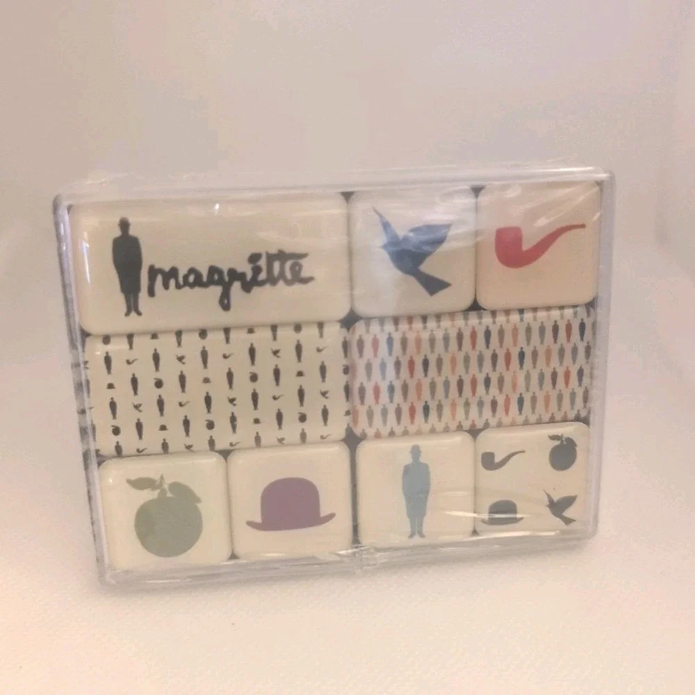Rene Magritte FRIDGE MAGNETS Surreal Art Set‎ of 9 - New